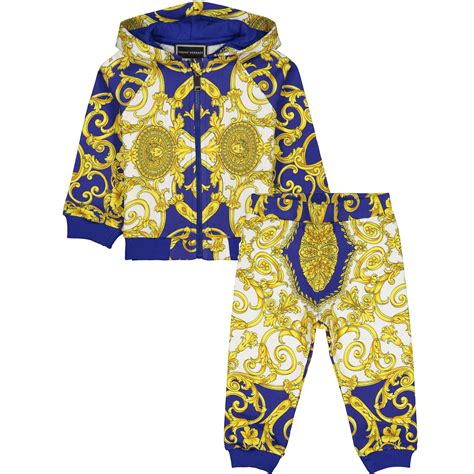 baby blue versace tracksuit|Versace 6 month baby girl.